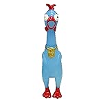 Animolds Squeeze Me Rubber Chicken Toy | Screaming Squeaky Chicken for Kids & Dogs | Novelty Prank Gag Gift (1 Pack Glow in The Dark)