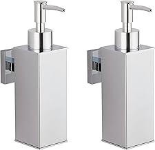 BGL Soap Dispenser Wall Mounted 304 Stainless Steel Hand Wash Soap Dispenser for Bathroom Kitchen Chrome 2 Pack