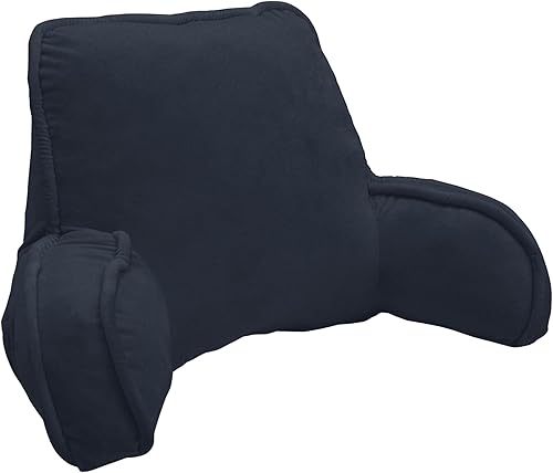Miniatura 9 de Almohada de descanso para cama de lectura con brazos y bolsillos de 18 pulgadas de alto para sentarse en la cama, sofá, funda extraíble y relleno