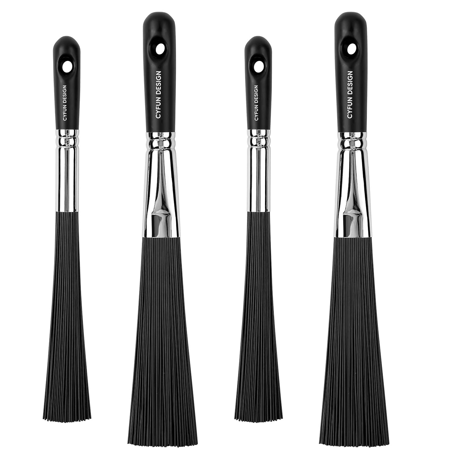 Pinceaux mélangeurs pour encre et fluides à tête plate et ronde