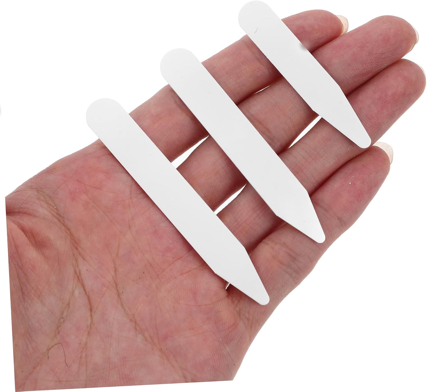 Holibanna Collar Stays 50 Pack Nylon Plastic Collar Support in 3 Sizes (5cm 6.5cm 7cm) for Men’s Shirts Sturdy and Lightweight