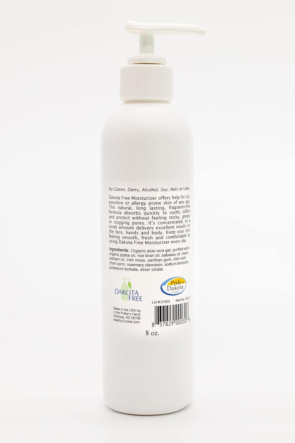 Fragrance Free Moisturizer with pump 8 fl oz
