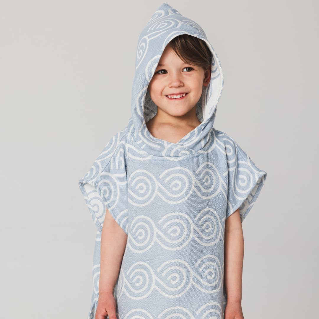 Kinder Badeponcho – SUMMER SEA – 70% Bambus-Viskose, 30% Baumwolle – Für Bad, Strand & Pool