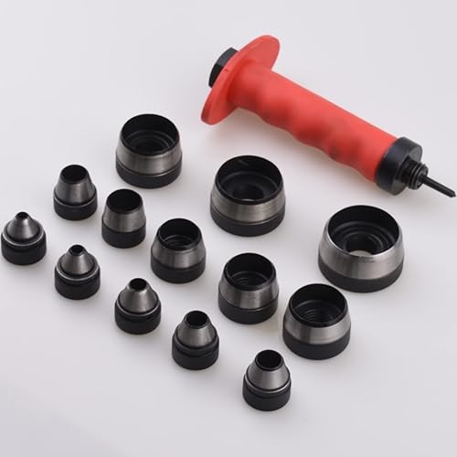 Miniatura 5 de Juego de herramientas de punzón hueco afilado 13 Agujero de junta de cuero