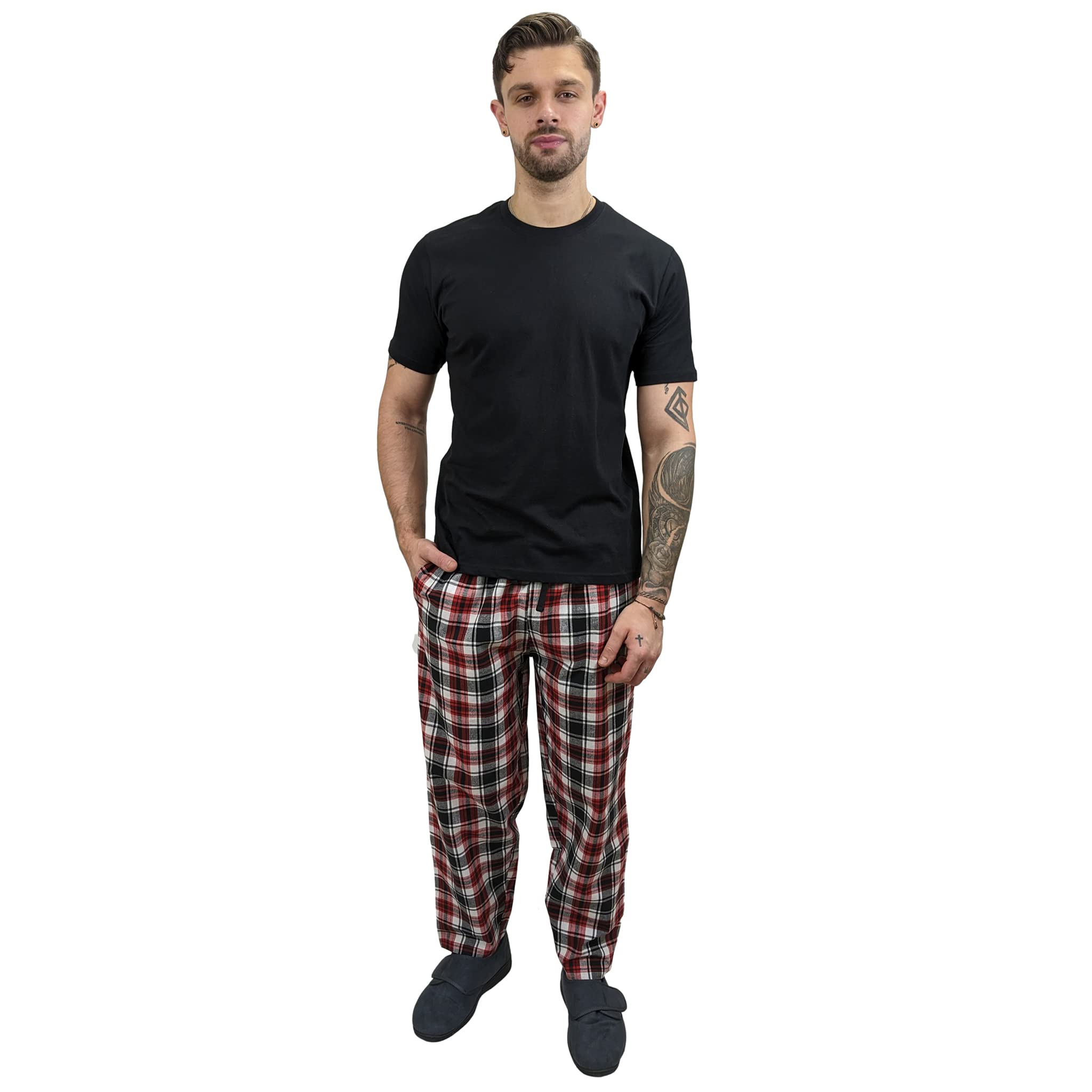 kruxader Men's Pyjama Set | 100% Cotton PJs | with Pants & Long Sleeve Top with Dragon Pattern | Elastic Waistband and Drawstring-picture-25