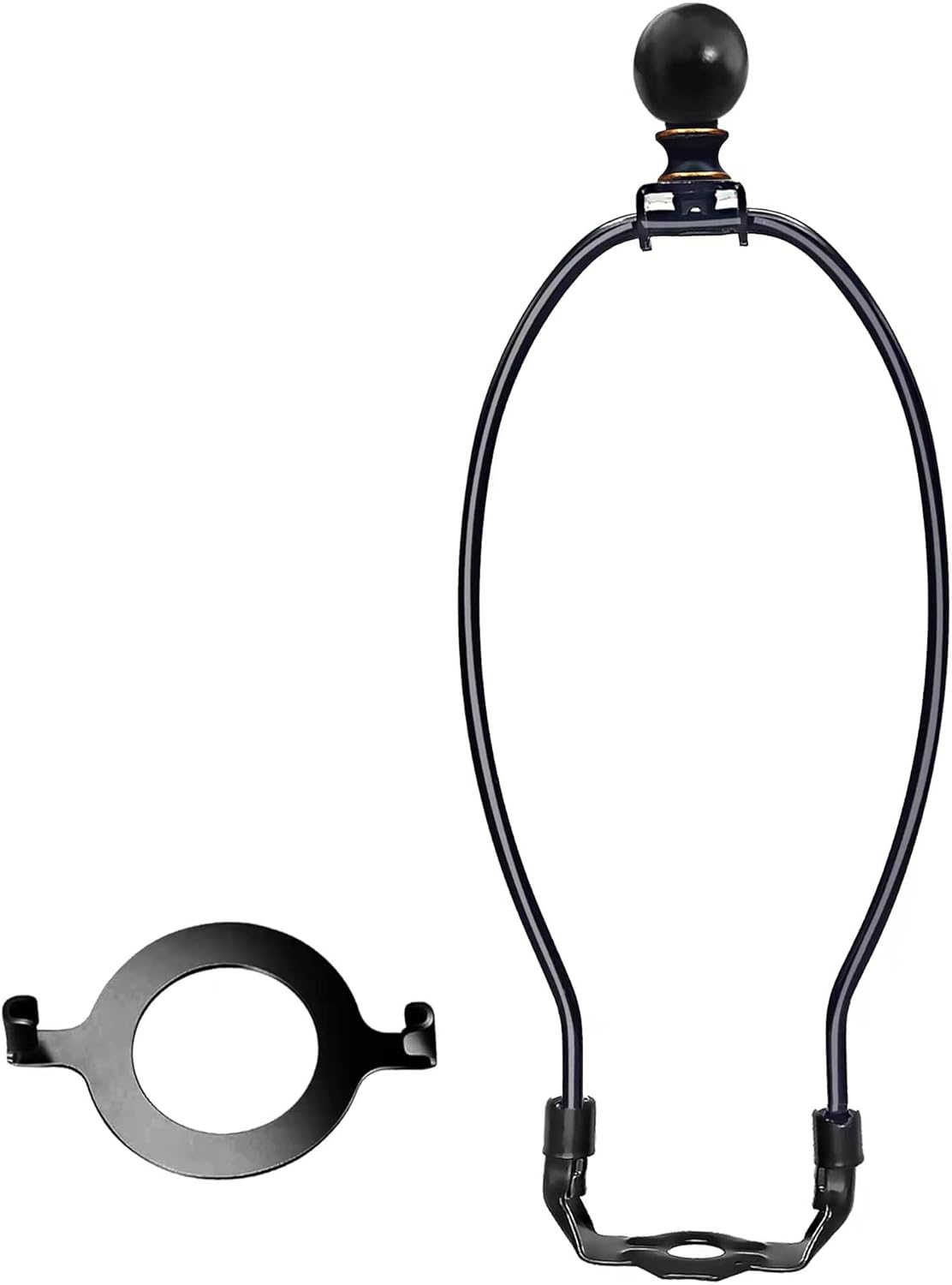 ECUDIS Lamp Harp Holder Lamp Shade Harp with Light Saddle Base and Ball