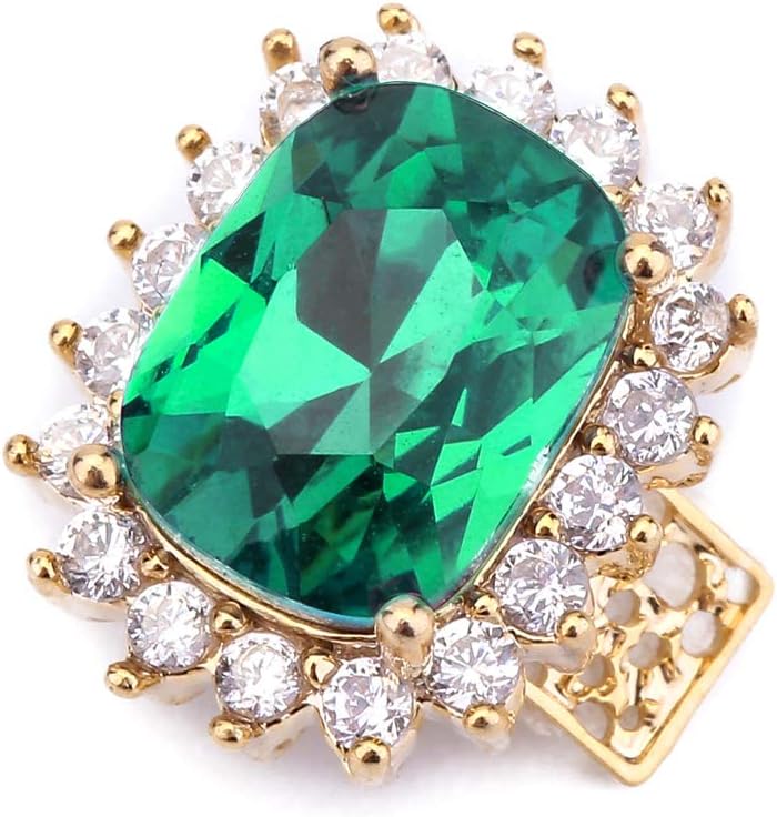 YVVO Nail Art Studs, 3D Spinning Nail Stud Gem Decoration, DIY Copper Nail Jewelry Accessories with Glue Tape for Nails, Shoes, Clothes and Phones(Emerald ring ornament)