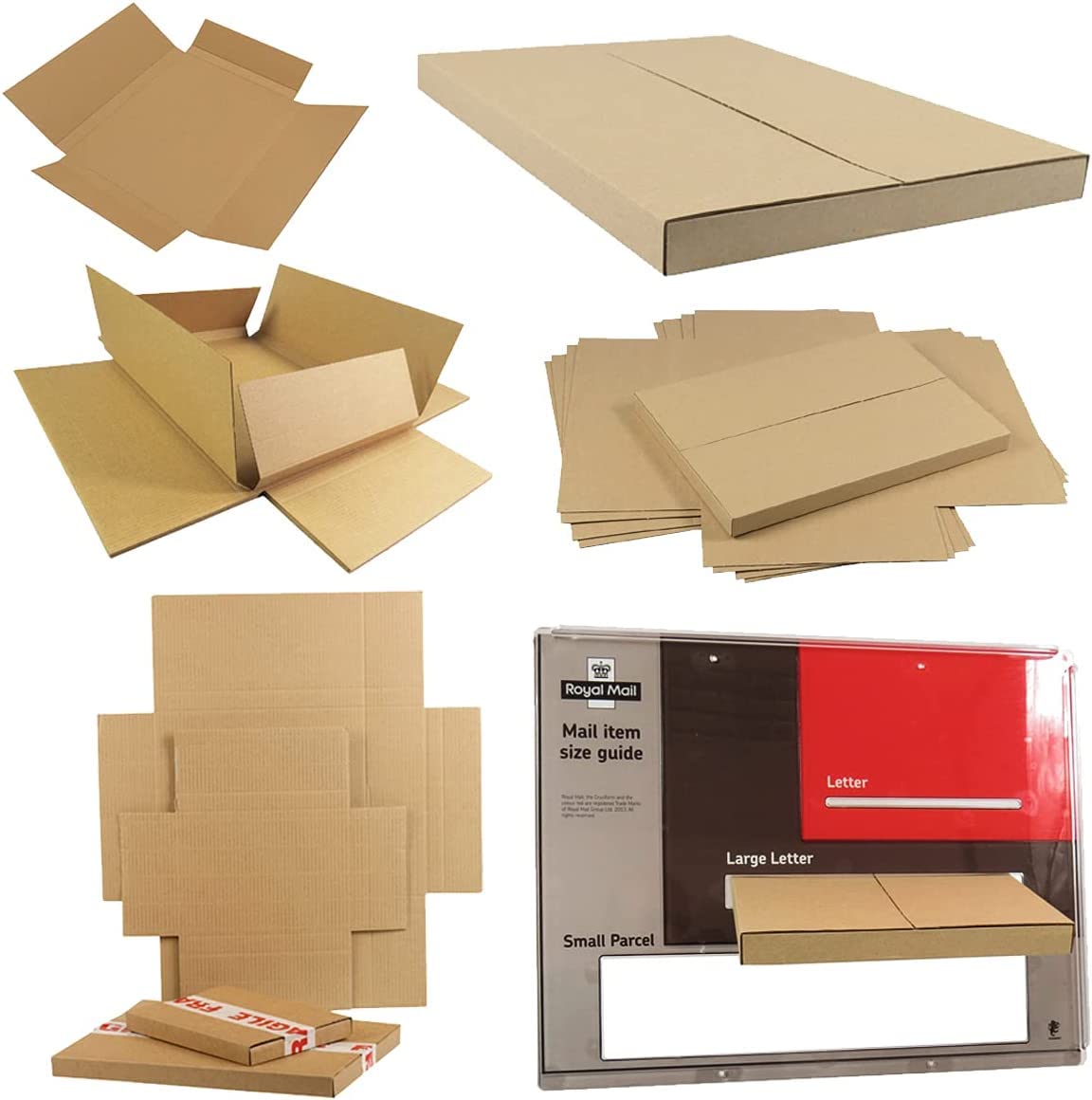 Large Letter PIP Maltese Cross Postal Boxes Brown Cardboard Box C4 C6 C5 DL Sizes Mailing Postage Shipping Parcel Gift Packaging Storing for Business (C4 (349x249x24mm), 10 Boxes)