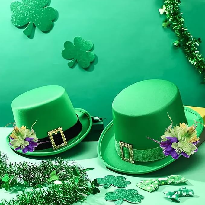 LHKSER 2 pcs St. Patrick's Dayleprechaun hat st patricks day hats for men Women St. Patrick's Day Irish Party Accessories Parade