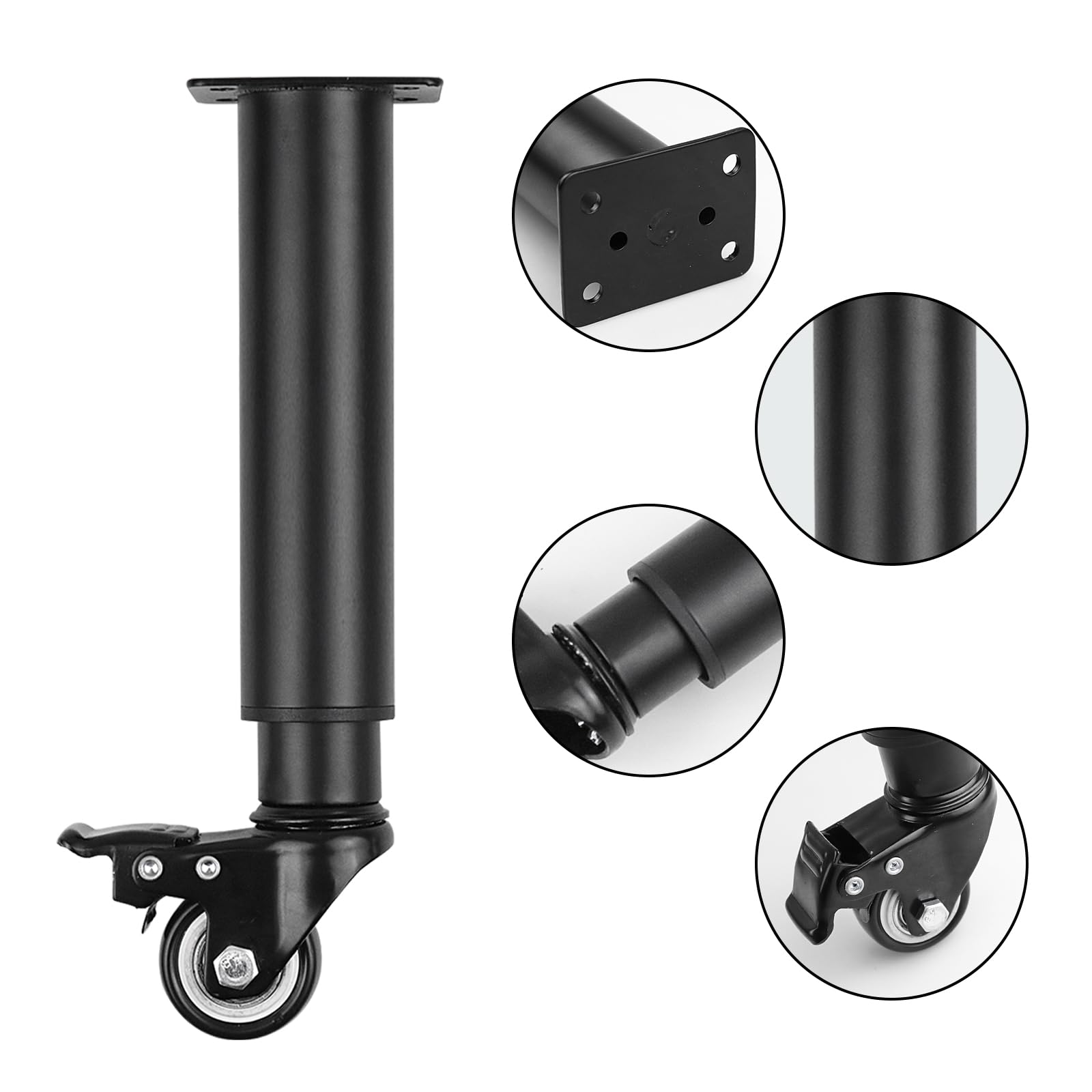 Furniture Adjustable Legs, Metal Bed Support Leg Central Slat Frame Couch Replacement Support Leg Part - Image 3