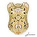 Amazing Antique-Like Gold Compact Mirror By Jinvun: Durable Travel Purse Makeup Mirror With Luxury Vintage Design, Shield Shape, Magnification & Clear Reflection-Unique Jewellery Gift