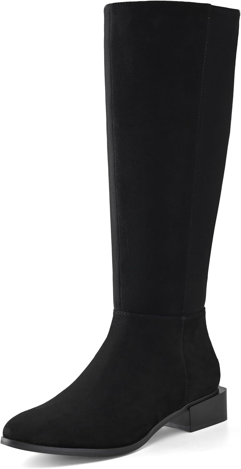 Shoe'N Tale Women's Knee High Boots - Chunky Low Heel