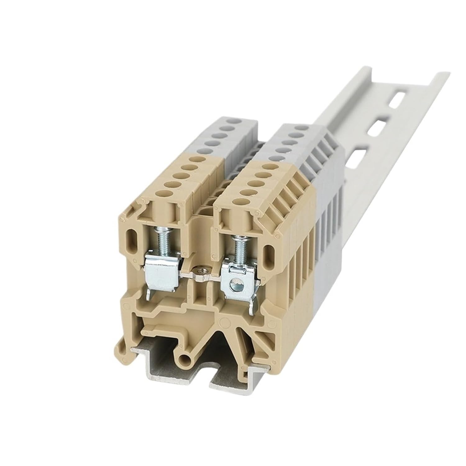 10 Pieces SAK4EN Screw Connection Straight Through SAK4 4mm2 Wire Connector DIN Rail Terminal Blocks SAK 4EN(Blue)