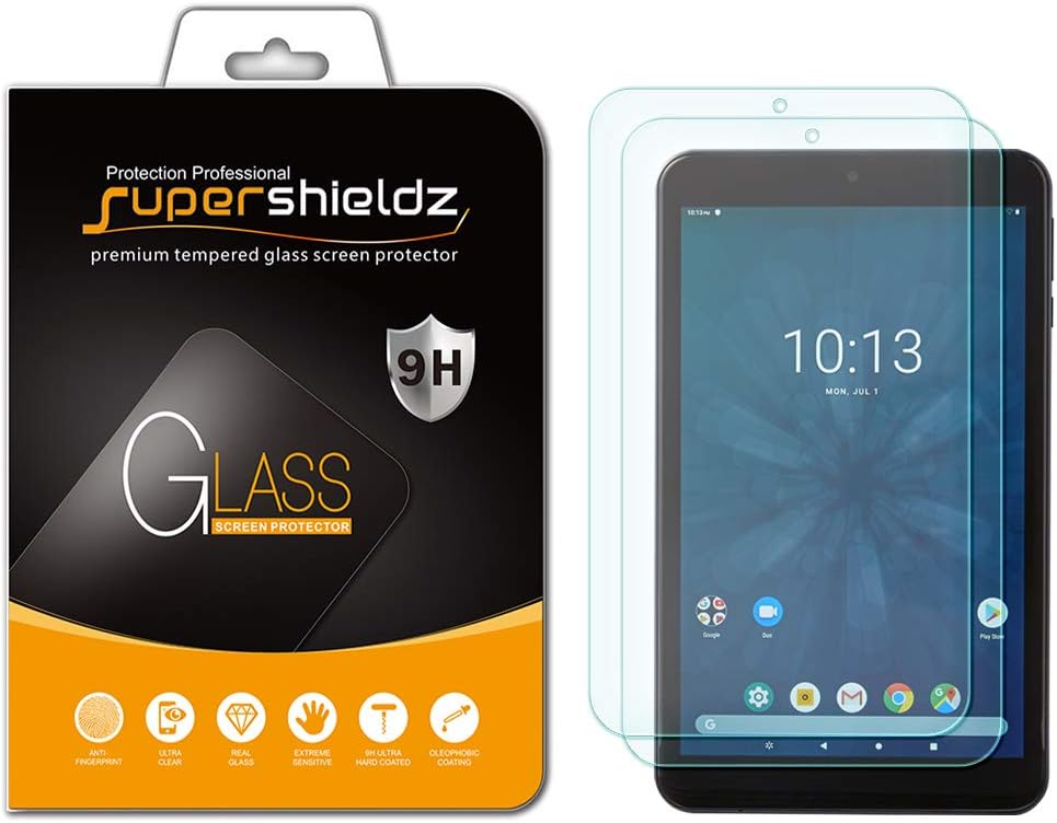 (2 Pack) Supershieldz Designed for Onn Tablet Pro 8 inch Tempered Glass Screen Protector, Anti Scratch, Bubble Free