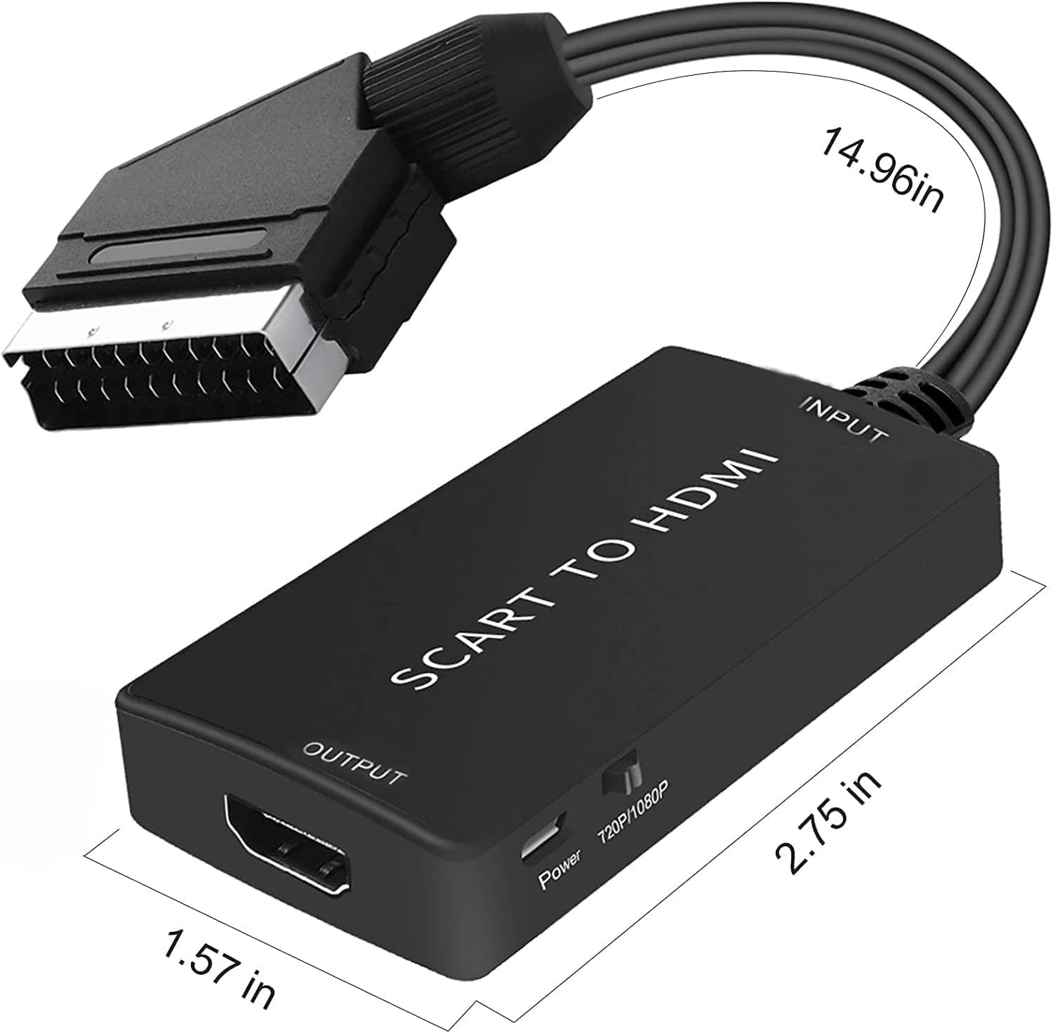 JiuYean Convertitore SCART a HDMI 720P 1080P per HDTV Proiettore Xbox PS3