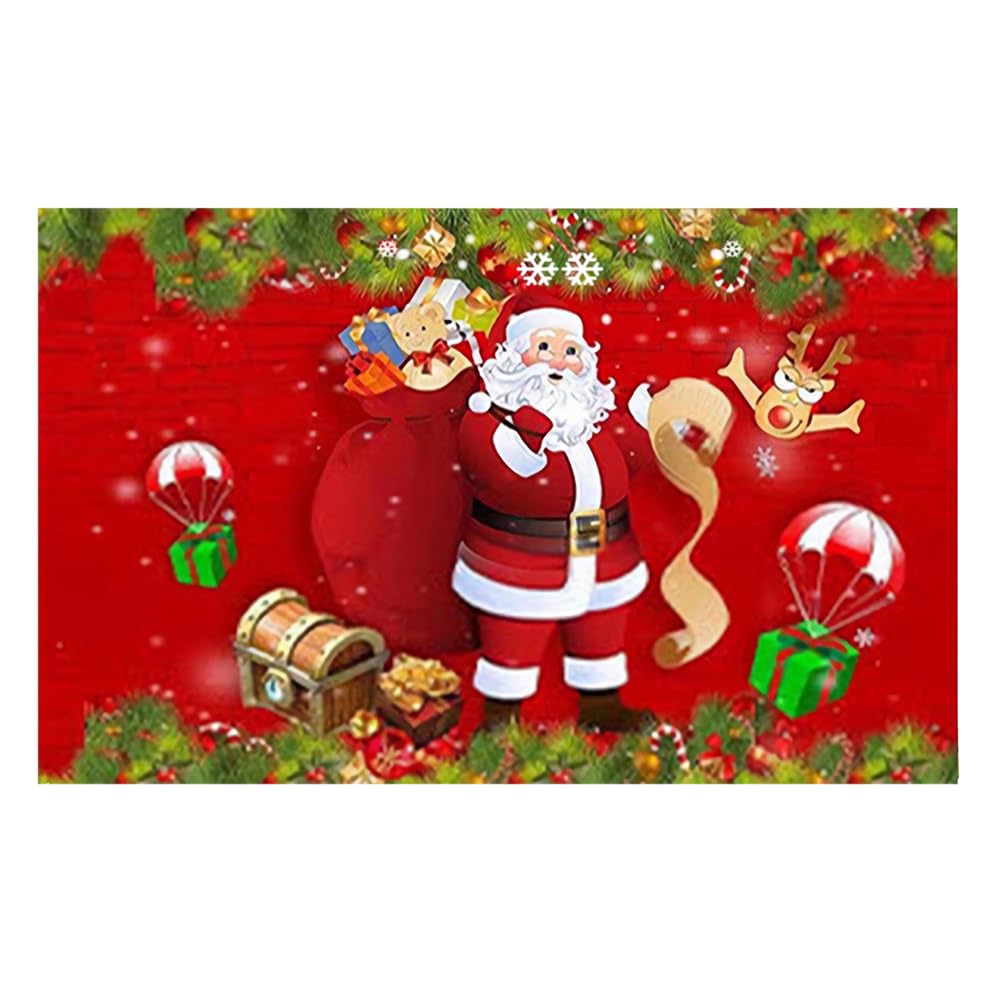 Alfombra de Navidad, Felpudo de Navidad, 60 x 40cm Alfombra Navidad Antideslizante, Alfombrillas Decorativas para el Salón el Baño la Cocina, Welcome Felpudo de Puerta Alfombras de Decoración