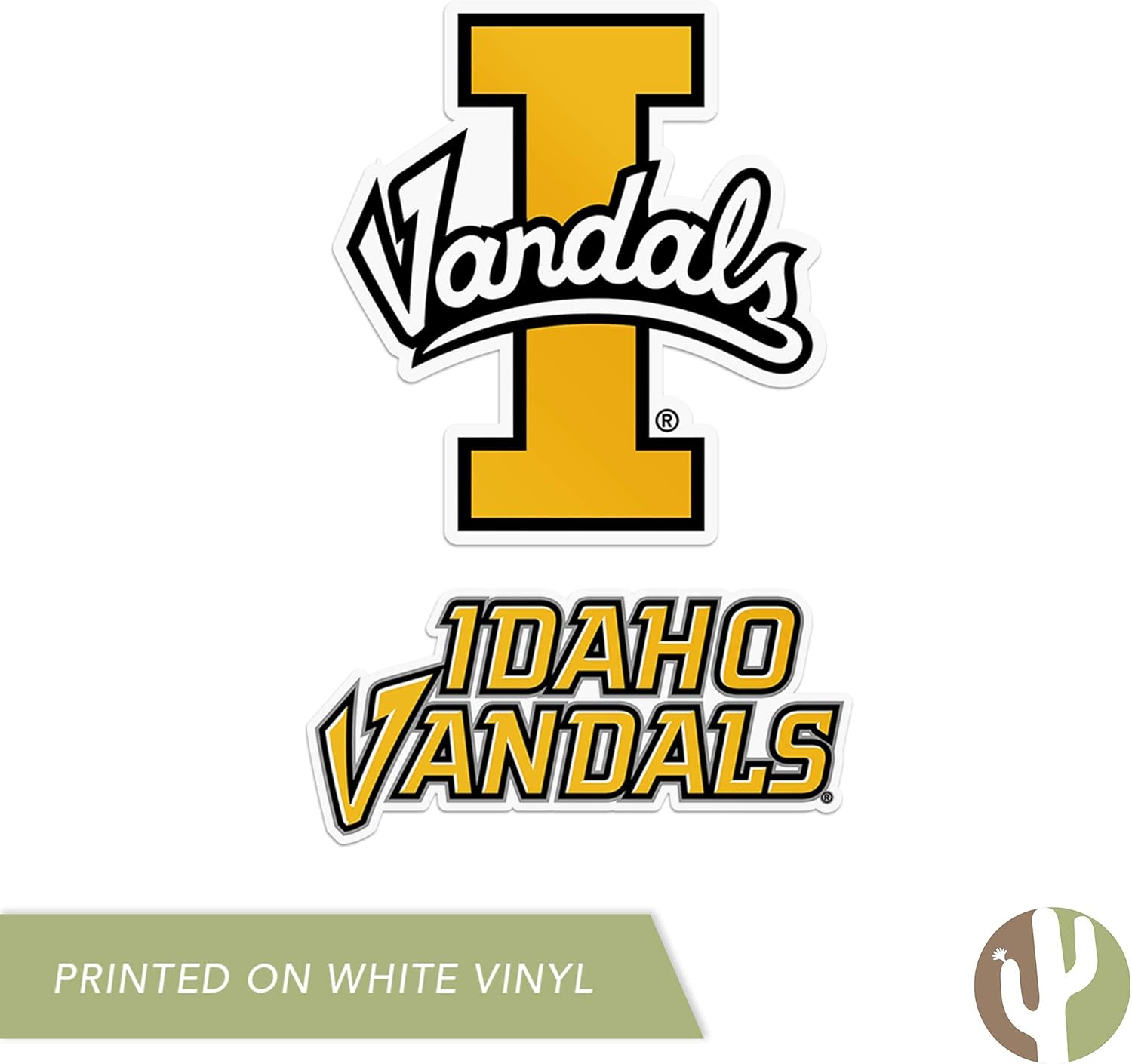 Desert Cactus University of Idaho Sticker Vandals U of I Vinyl Decal Laptop Water Bottle Car Scrapbook (4 Inch Set V1) - Image 6
