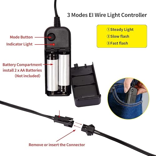 Miniatura 5 de GAOMON Máscara de Halloween con luz LED, máscara aterradora para festivales, cosplay, disfraces de Halloween, fiestas de máscaras, carnaval