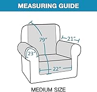 Vista 2 de Flamingo P Fundas reclinables de terciopelo antideslizante para sofá reclinable de hasta 22 pulgadas, protector de muebles con correas elásticas