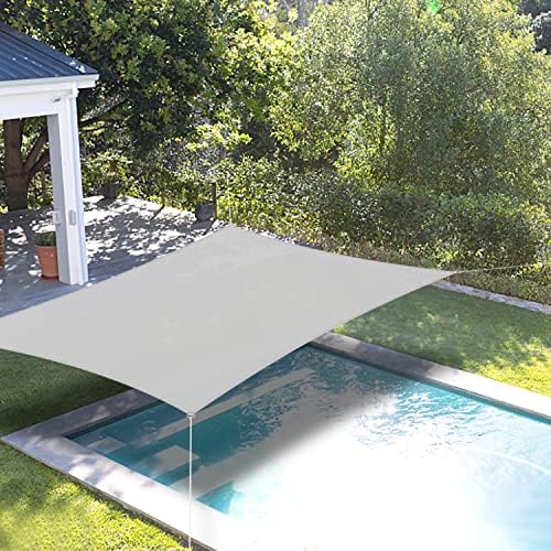 Sun Sail Shade Waterproof Sun Shade Sail Outdoor Garden Patio Pergola Party Sunscreen Awning Canopy UV Protection Garden Sail with Free Rope for Backyard Pool Lawn Outdoor Activities (2*3m, Grey)