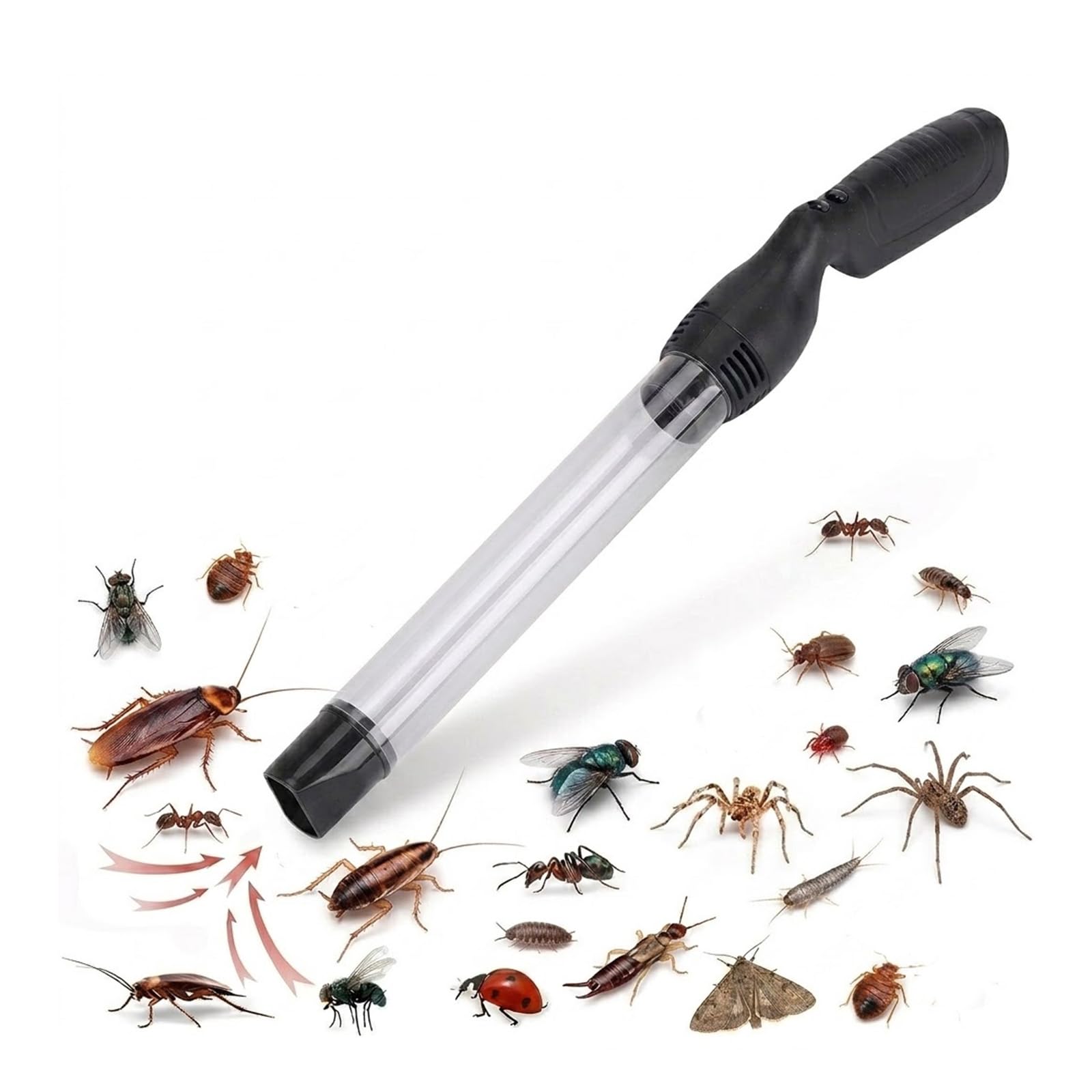 Spider Catcher Long Handle – Handheld Bug Insect Vacuum with LED
