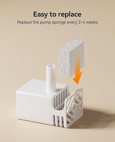 Miniatura 15 de FEELNEEDY Fuente de agua para perros de acero inoxidable de 7 L/1.8 galones, para perros grandes, gatos, múltiples mascotas, ultra silenciosa con