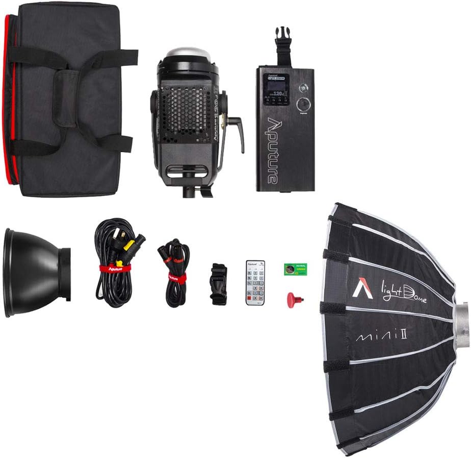 Aputure Light Storm LS COB C120d 2 120D Mark II Daylight LED Video Light Kit with Bowens Mount/V-Mount Plate + Aputure Light Dome Mini II (21.5") Softbox Diffuser Kit