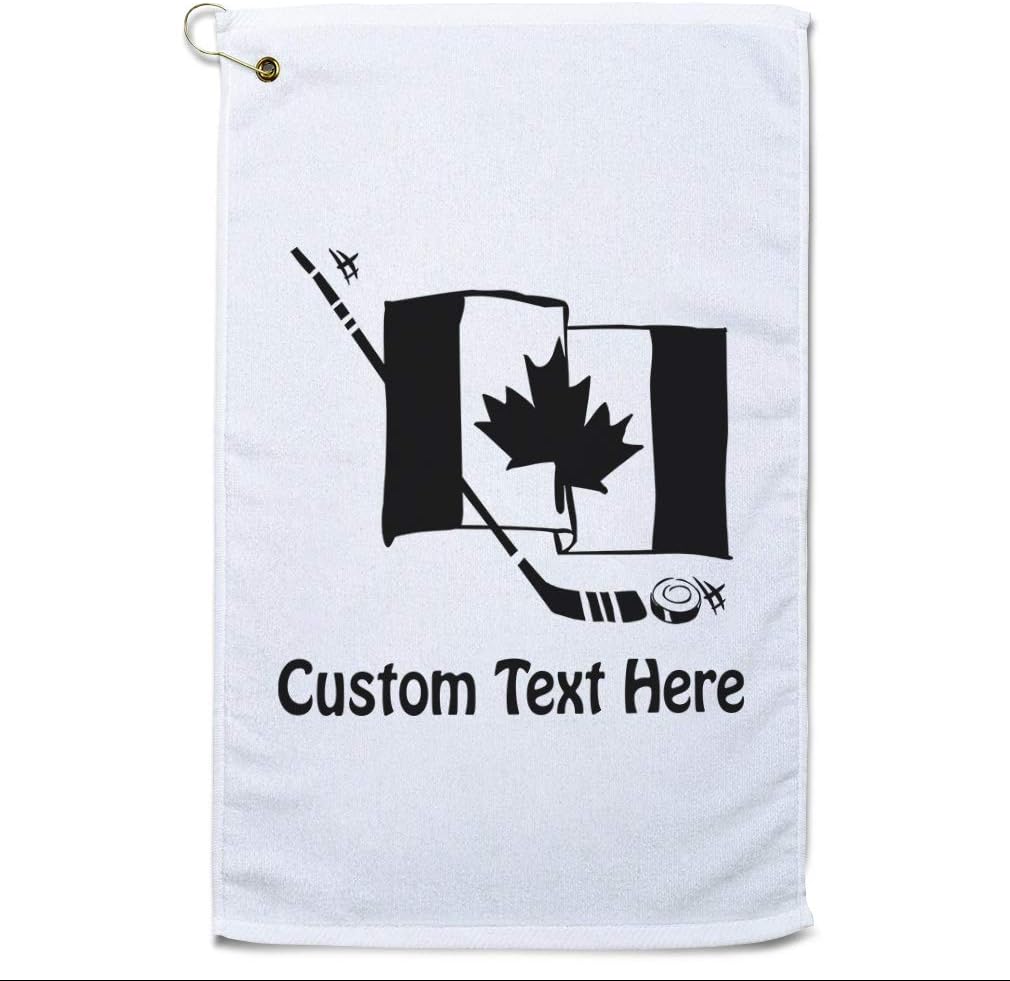 Golf Towel Hockey Stick Canadian Flag Sports Soccer Cotton Bag Accessories
