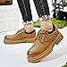 WUBENHUANSHOE Men's Casual Shoes Fashion Leather Work Boot Leisure Men Shoes Comfortable Platform Footwear Retro Tactical Flats (Brown,9.5)