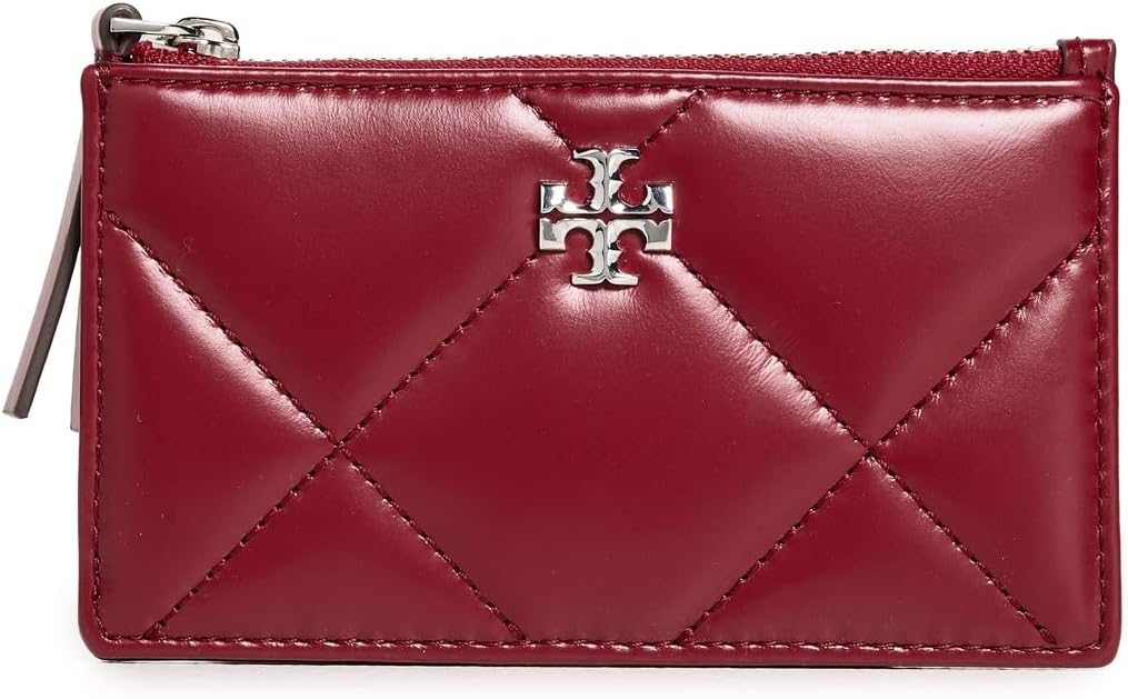Tory Burch Women's Kira Diamond Quilt Zip Card Case