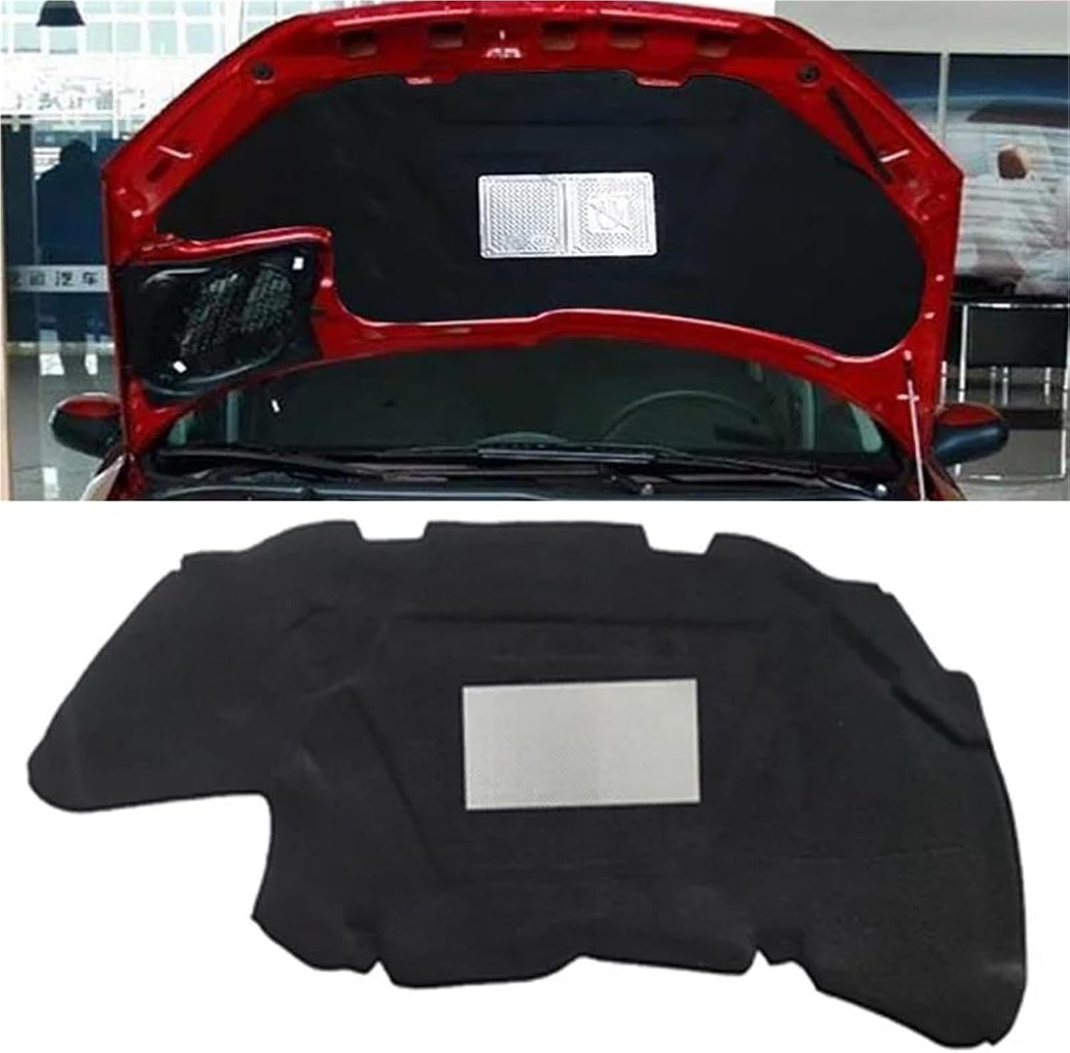 Automobile Insulation for Peugeot 206 2003-2013 Car Hood Engine Heat Sound Insulation Pad Cotton Soundproof Cover Mat(Style 1)