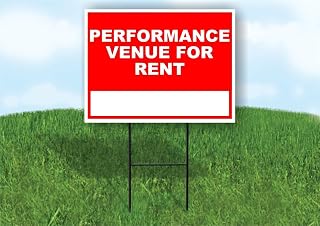 Performance venue for rent Write On Me Red 18x24 in Single Sided Yard Road Sign w/Stand