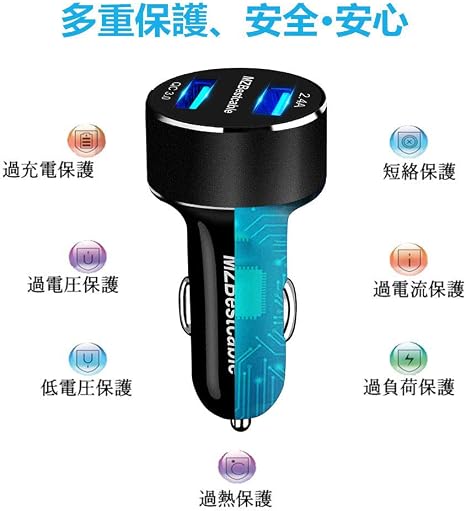 Amazon Co Jp 30w カーチャージャー シガーソケット 車載充電器 2ポート Quick Charge 3 0 5v 2 4a 対応galaxy S10 S10 S9 S8 Plus Note 8 9 10 A30 Pixel3 Arrows Be F 04k Nx F 01k Be3 F 02l Huawei P20 P30 Lite Pro 車 充電器 1 8m 3a Usb C タイプc ケーブル付