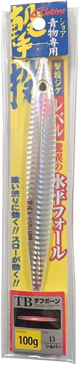 Owner GJL-100 Metal Jig, 3.5 oz (100 g), Silver (Glow Edge) #13 31874