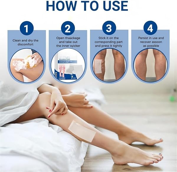 12 Stück Venöses Relaxans Mikronadeln pflaster, Venen Pflaster für die tägliche Hautpflege, Vein Target für Körperzonen, einfache Anwendung, geeignet für alle Hauttypen krampfadern pflasters - 3