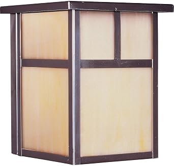 Maxim Lighting Coldwater 1-Light Outdoor Wall Lantern | Black Finish | White Glass Shade | Craftsman Outdoor Wall Lantern for Front Doors and Entryways | Wet-Location Rated | 4050WTBK