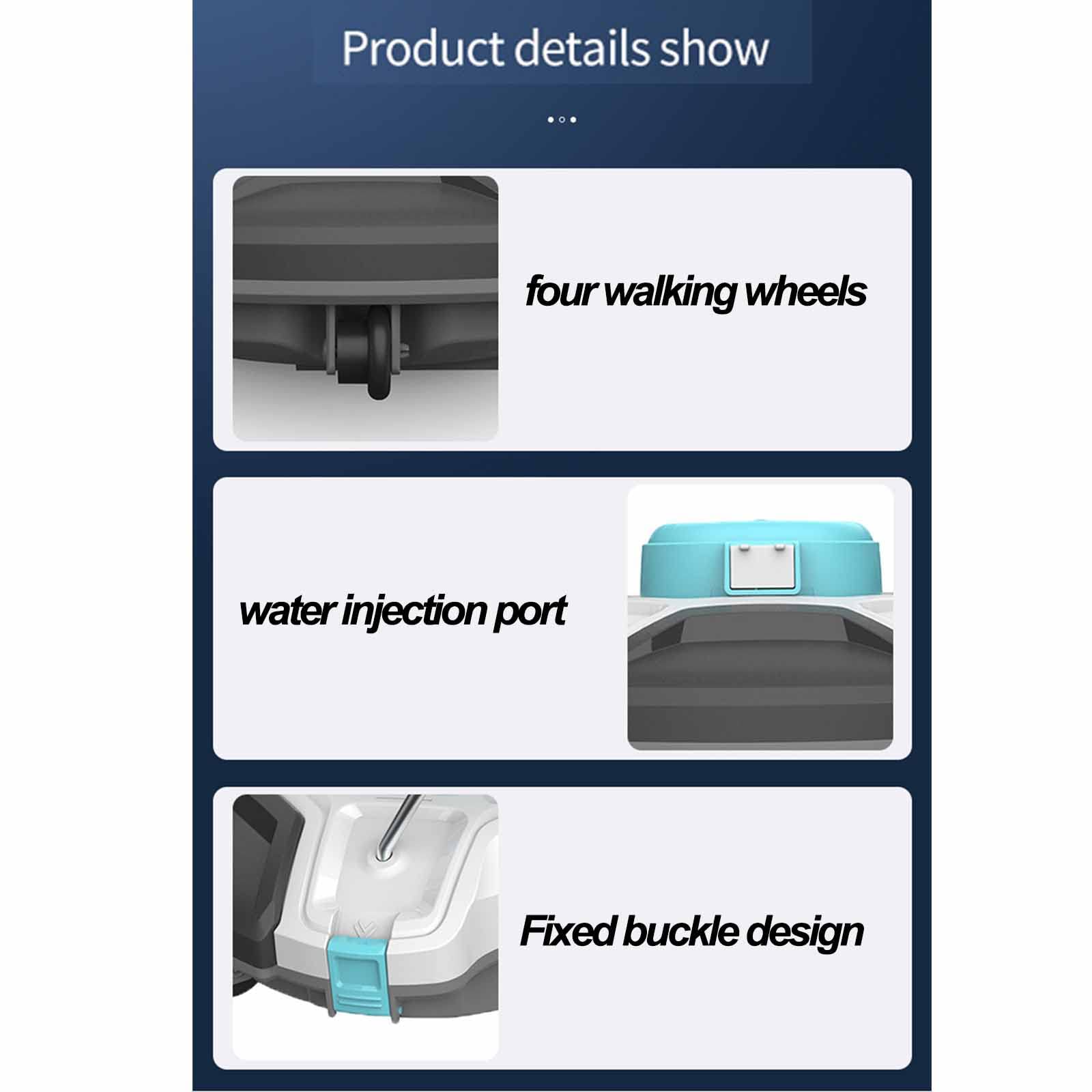 Pulitore Automatico per Piscina Senza Fili, Forte aspirazione con Doppio Motore, pulitore robotizzato per Piscina Leggero e con aggancio Automatico,White