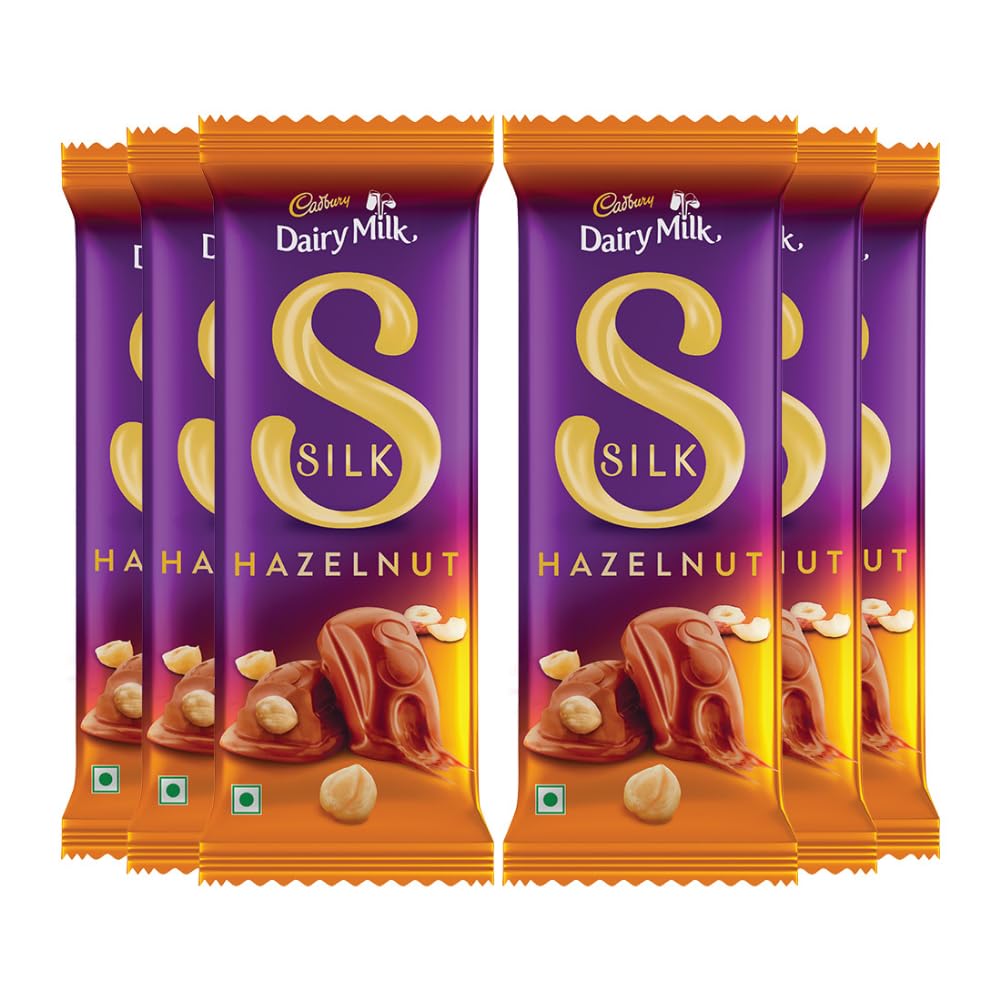 Cadbury Dairy Milk Silk Hazelnut Chocolate Bar, 54 g (Pack of 6)