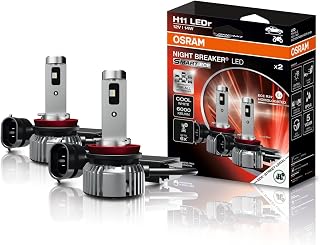 Osram NIGHT BREAKER LED SMART ECE H11, ECE R37 zugelassene LED-Retrofitlampe, Fern-/Abblend-/Nebellicht, kein Gutachten notwendig, 6000K, 12V
