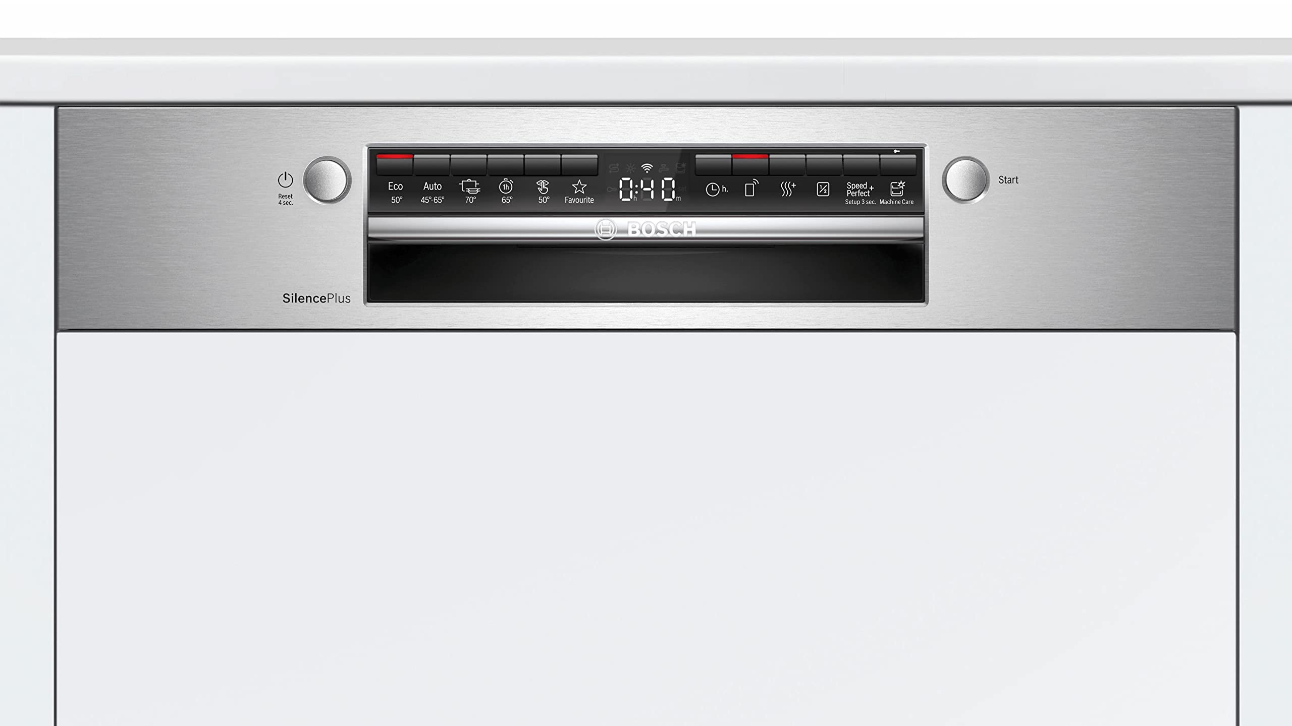 Bosch SMI4HTS35E Serie 4 Smarter Geschirrspüler integriert, 60 cm breit, Besteckkorb, Silence Programm besonders leise, Extra Trocknen auf Knopfdruck, AquaStop Schutz gegen Wasserschäden