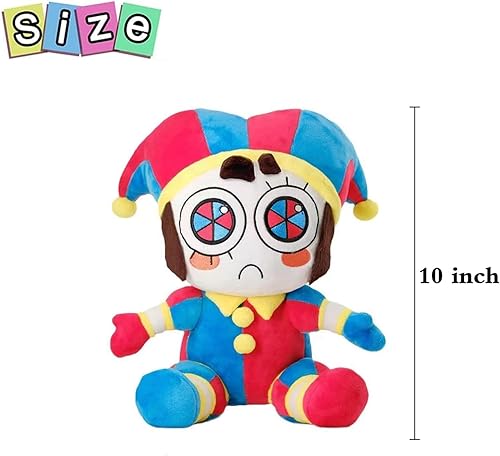Miniatura 8 de The Amazing - Peluche digital de circo, regalo de juguete de peluche de Pomni de 11.8 pulgadas, linda muñeca de peluche para niños y adultos,