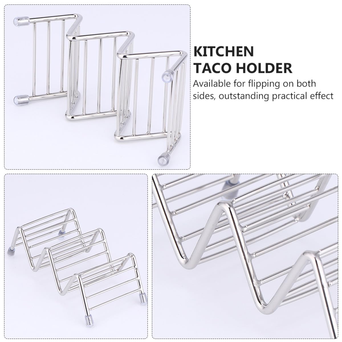 Tofficu Soportes para Tacos de Acero Inoxidable 2 Piezas para Burritos