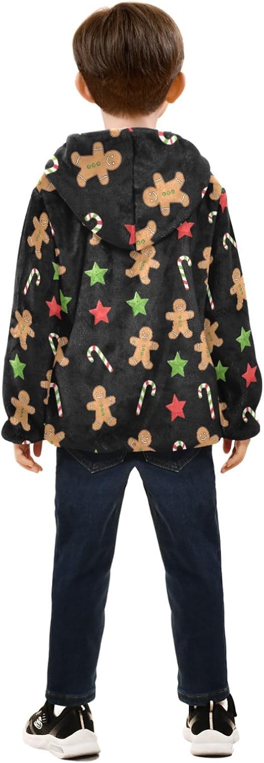 Christmas Toddler Soft Jackets Children Plush Outerwear Baby Boys Fall Fleece Jacket 3T