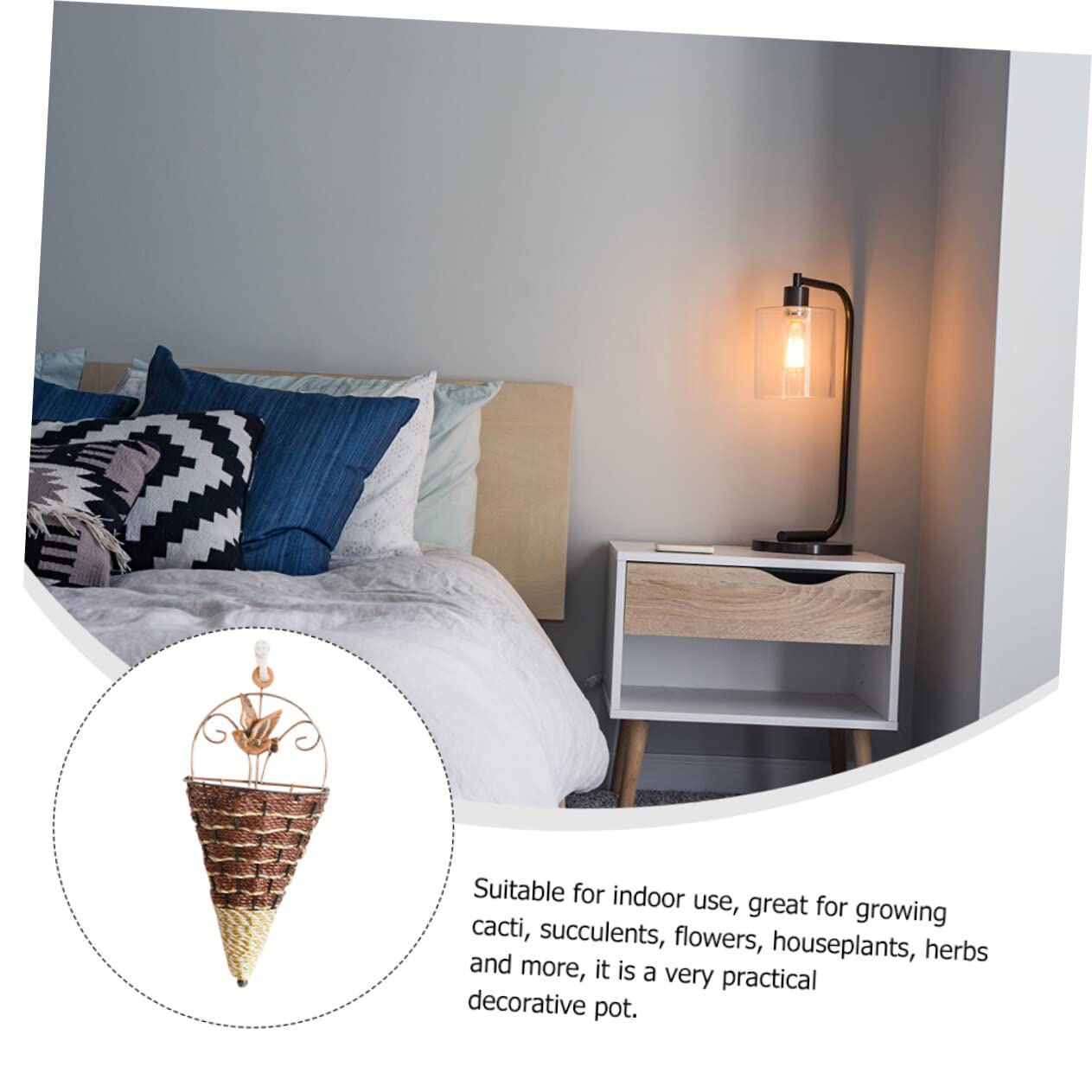 コーン型壁掛けバスケット 2個セット