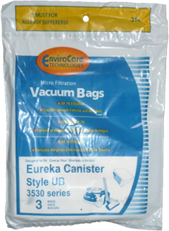 15 Eureka Ub Ultra Boss Alergy Canister Vacuum Bag, Ultra Boss Vacuum Cleaners, 61240-12, 3530a