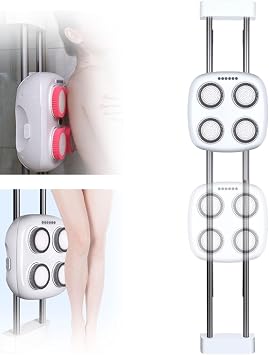 Smart Wall-mounted Exfoliating Brush, 360 Fully Automatic Rotating Electric Body Back Brush, IPX6 Waterproof, Up and Down Adjustable, with 3 Sets of Brush Heads, 6 Intensity Levels