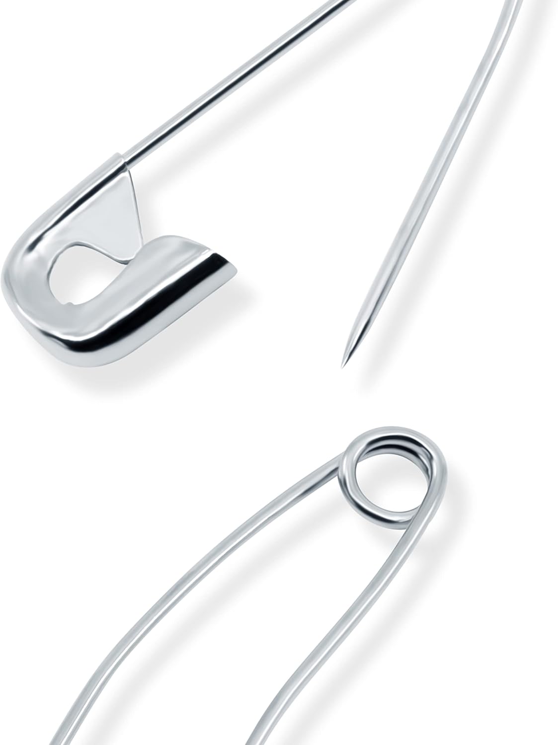 Dritz 3013 Curved Basting Safety Pins, Size 3 (40-Count), Nickel