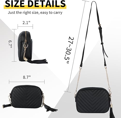 Miniatura 4 de CUTEGW Bolsos cruzados acolchados para mujer, bolso cruzado pequeño, bolso de hombro ligero con correa ajustable