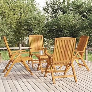 Generisch Generisch 5-TLG. Garten-Lounge-Set Massivholz Teak,Möbel,Gartenmöbel,Gartenmöbel-Sets-3187812