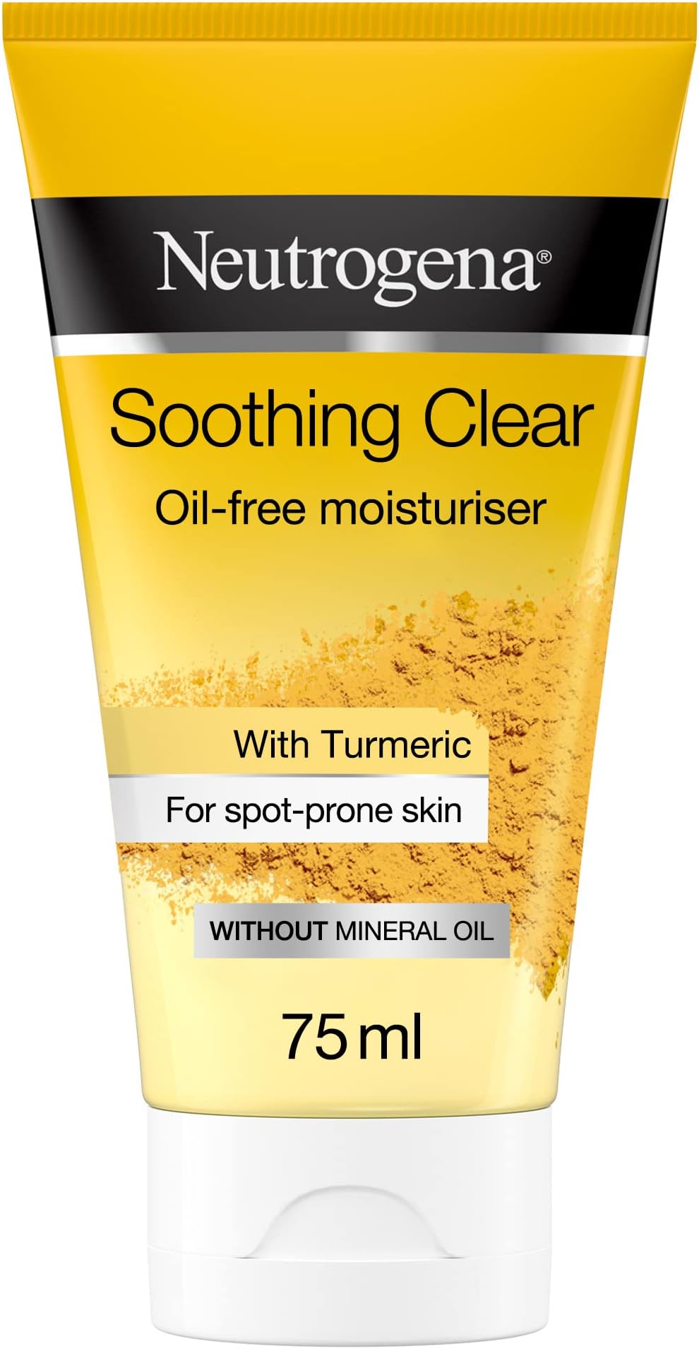 Soothing Clear Oil-Free Moisturiser, Hydrates & Calms Stressed Skin, Formulated with skin-friendly turmeric, suitable for pigmented skin, 75ml